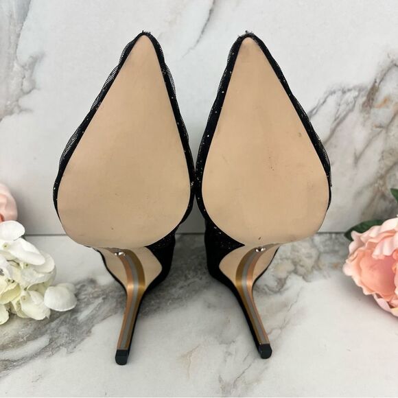 SAM EDELMAN Farren Tulle Pointed-Toe Booties in Black Size 7 NEW - Picture 13 of 16